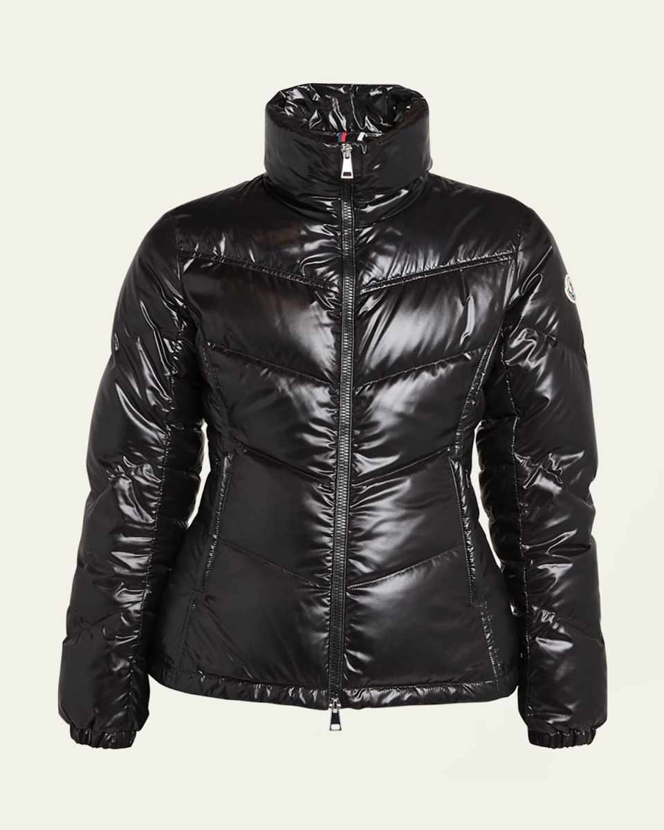 Gast Glossy Nylon Chevron-Quilted Jacket